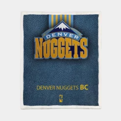 Denver Nuggets NBA Basketball Club Logo Sherpa Fleece Blanket 1