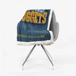 Denver Nuggets NBA Basketball Club Logo Sherpa Fleece Blanket 2