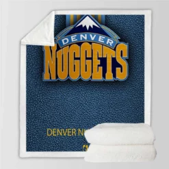 Denver Nuggets NBA Basketball Club Logo Sherpa Fleece Blanket