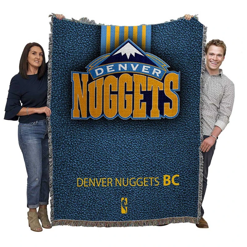 Denver Nuggets NBA Basketball Club Logo Woven Blanket