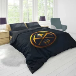 Denver Nuggets Powerful NBA Team Logo Duvet Cover 1