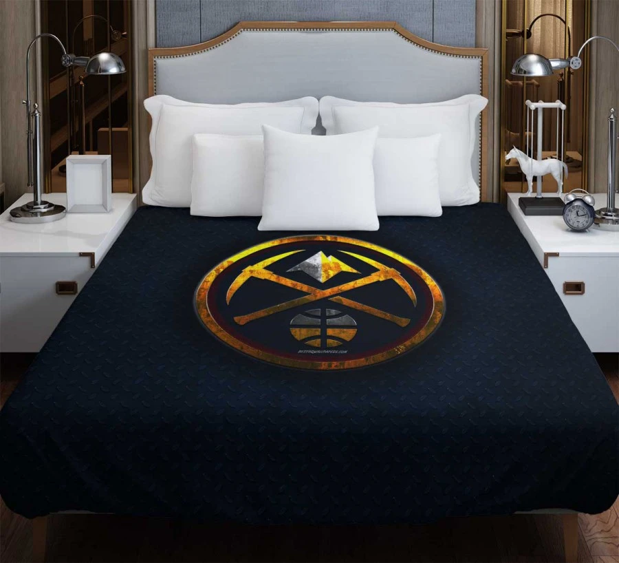 Denver Nuggets Powerful NBA Team Logo Duvet Cover