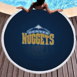 Denver Nuggets Professional NBA Basketball Team Round Beach Towel 1