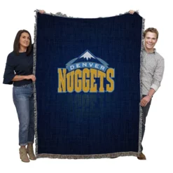 Denver Nuggets Professional NBA Basketball Team Woven Blanket