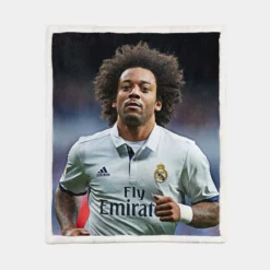 Dependable Sports Player Marcelo Vieira Sherpa Fleece Blanket 1