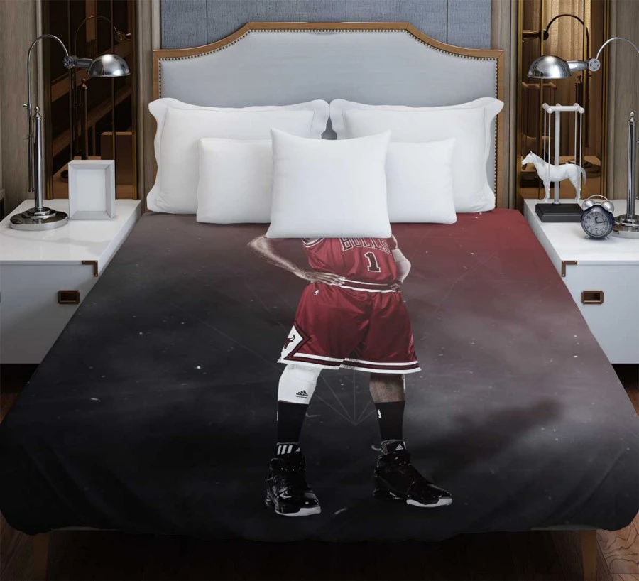 Derrick Rose Chicago Bulls NBA Basketball Player Duvet Cover