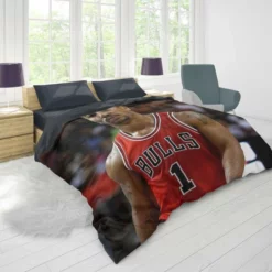 Derrick Rose Top Ranked NBA Basketball Player Duvet Cover 1