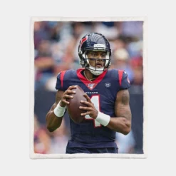 Deshaun Watson NFL American Football Player Sherpa Fleece Blanket 1