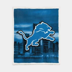 Detroit Lions NFL American Football Team Sherpa Fleece Blanket 1