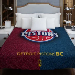 Detroit Pistons Energetic NBA Basketball Club Duvet Cover