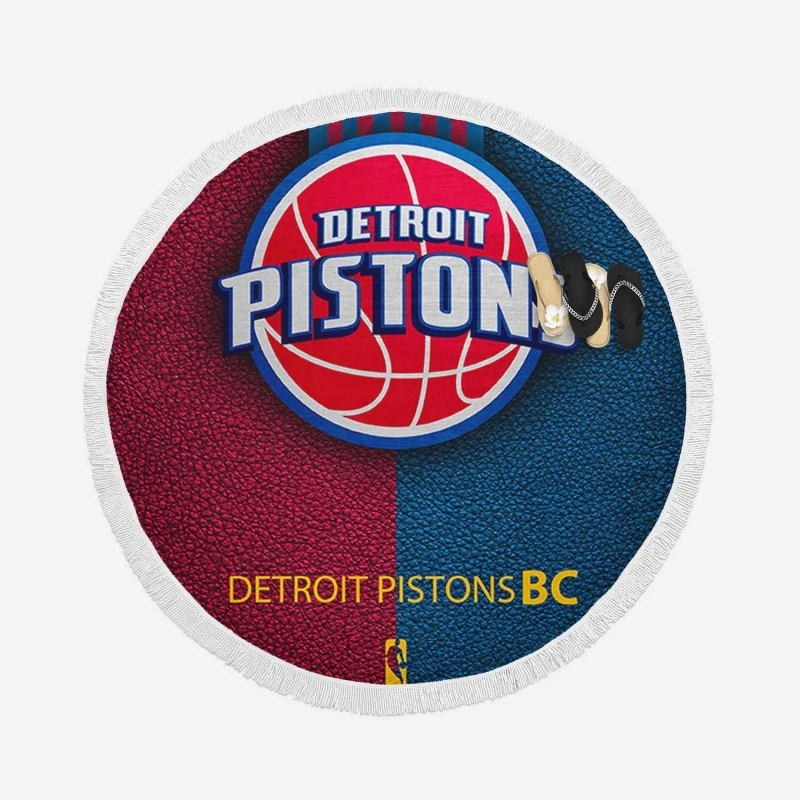 Detroit Pistons Energetic NBA Basketball Club Round Beach Towel