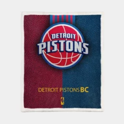 Detroit Pistons Energetic NBA Basketball Club Sherpa Fleece Blanket 1