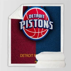 Detroit Pistons Energetic NBA Basketball Club Sherpa Fleece Blanket