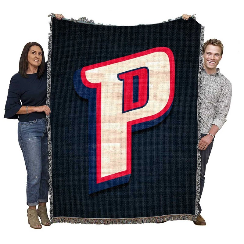 Detroit Pistons Exellelant NBA Basketball Team Woven Blanket