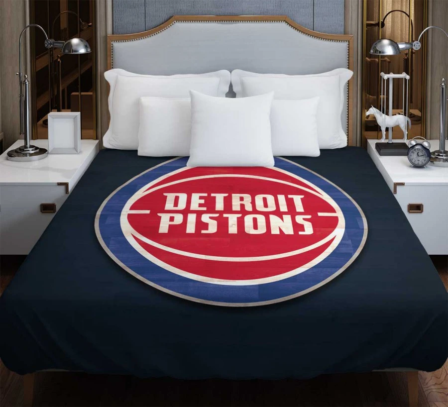 Detroit Pistons Top Ranked NBA Basketball Team Duvet Cover