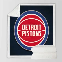Detroit Pistons Top Ranked NBA Basketball Team Sherpa Fleece Blanket