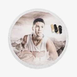 Devin Booker Popular NBA Basketball Player Round Beach Towel