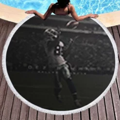 Dez Bryant Energetic NFL Football Player Round Beach Towel 1