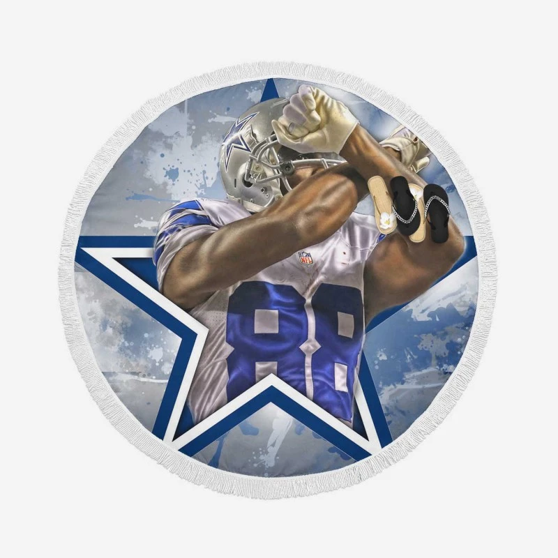 Dez Bryant Popular NFL Football Player Round Beach Towel