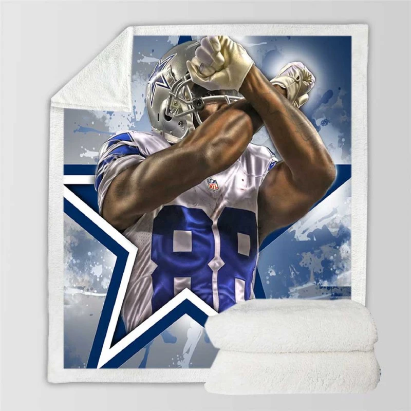 Dez Bryant Popular NFL Football Player Sherpa Fleece Blanket