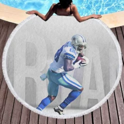 Dez Bryant Professional NFL American Football Player Round Beach Towel 1