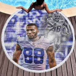 Dez Bryant Top Ranked NFL Football Player Round Beach Towel 1