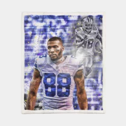 Dez Bryant Top Ranked NFL Football Player Sherpa Fleece Blanket 1