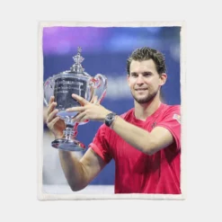 Dominic Thiem Austrian Tennis Player Sherpa Fleece Blanket 1