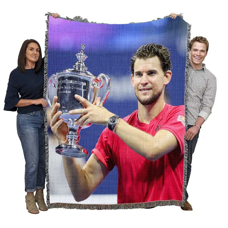 Dominic Thiem Austrian Tennis Player Woven Blanket