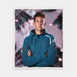 Dominic Thiem Exellelant Austrian Tennis Player Sherpa Fleece Blanket 1