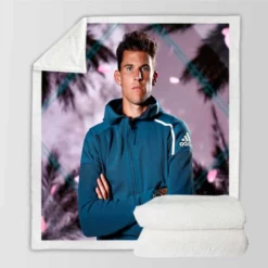 Dominic Thiem Exellelant Austrian Tennis Player Sherpa Fleece Blanket