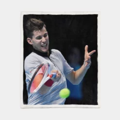 Dominic Thiem Professional Austrian Tennis Player Sherpa Fleece Blanket 1