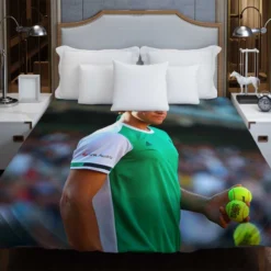 Dominic Thiem Top Ranked Austrian Tennis Player Duvet Cover