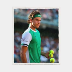 Dominic Thiem Top Ranked Austrian Tennis Player Sherpa Fleece Blanket 1