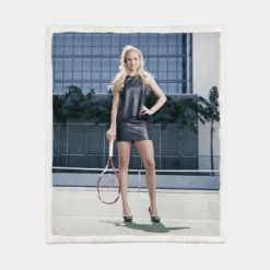 Donna Vekic Croatian Professional Tennis Player Sherpa Fleece Blanket 1