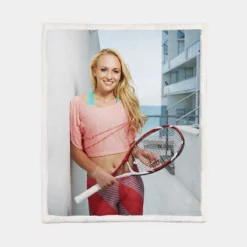 Donna Vekic Excellent Croation Tennis Player Sherpa Fleece Blanket 1