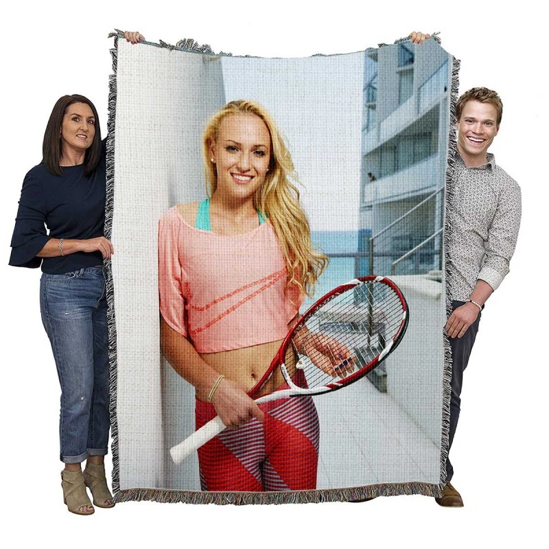 Donna Vekic Excellent Croation Tennis Player Woven Blanket
