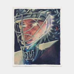 Dwayne Olson Professional NHL Hockey Player Sherpa Fleece Blanket 1