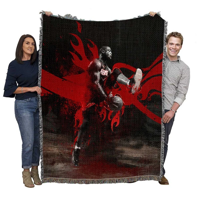 Dwyane Wade Exellelant NBA Basketball Player Woven Blanket