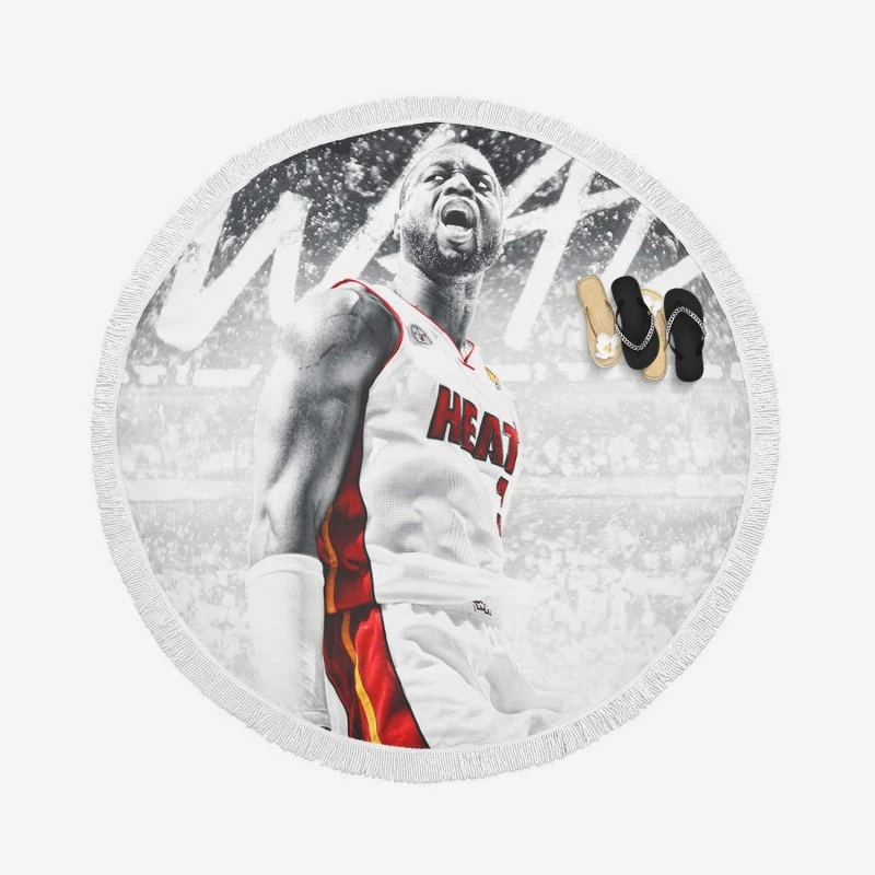 Dwyane Wade NBA Basketball Player Round Beach Towel