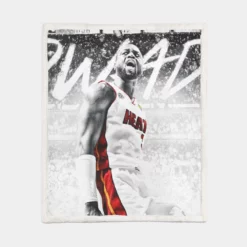 Dwyane Wade NBA Basketball Player Sherpa Fleece Blanket 1