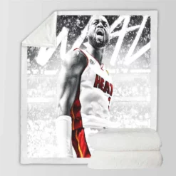 Dwyane Wade NBA Basketball Player Sherpa Fleece Blanket