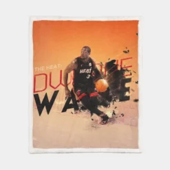 Dwyane Wade Professional NBA Basketball Player Sherpa Fleece Blanket 1