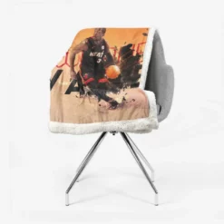 Dwyane Wade Professional NBA Basketball Player Sherpa Fleece Blanket 2