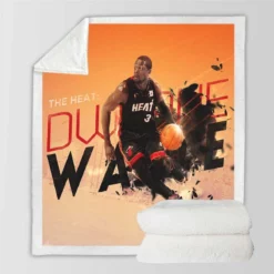 Dwyane Wade Professional NBA Basketball Player Sherpa Fleece Blanket