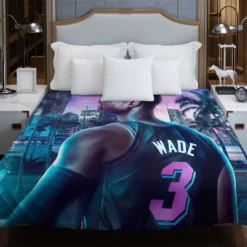 Dwyane Wade in NBA 2K20 Game Duvet Cover