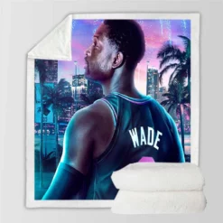 Dwyane Wade in NBA 2K20 Game Sherpa Fleece Blanket