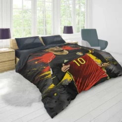 Eden Hazard Awarded Belgium Soccer Player Duvet Cover 1