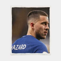 Eden Hazard Awesome Captain in belgium Sherpa Fleece Blanket 1