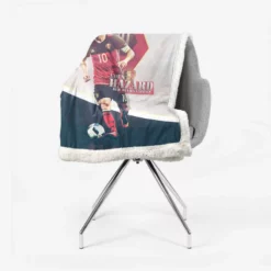 Eden Hazard  Belgium Star Player Sherpa Fleece Blanket 2